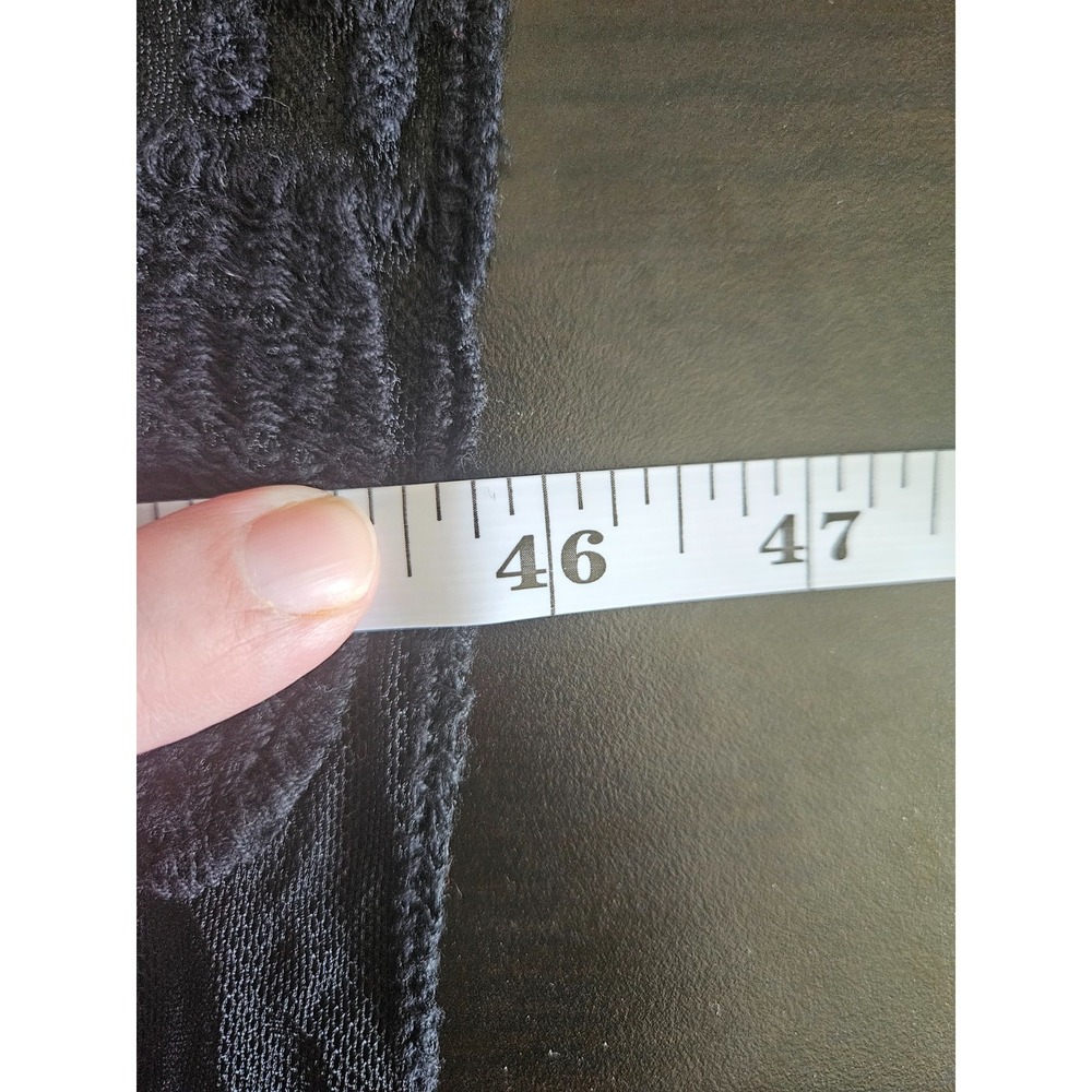 Black Lace Kimono Cardigan Sheer Duster Open Front Boho Festival Witchy Gothic - Picture 5 of 7